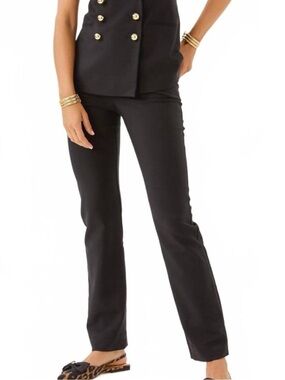 Lilly Pulitzer Noir Black Demaria Stretch Dress Pants